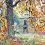Joseph Morris Raphael, Autumn Rue England (Uccle, Belgium), oil, 30 x 35, George Stern Fine Arts.