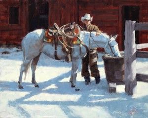 Jim Connelly, First Snow, oil, 16 x 20.