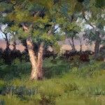 Walter Porter, Alone in the Orchard, oil, 8 x 10.
