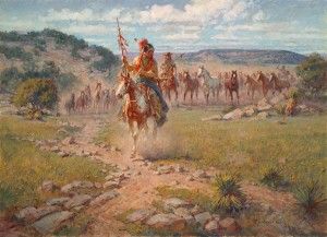 Roy Andersen, Comanche Spring, oil, 26 x 36.