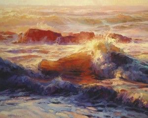 Steve Henderson, Opalescent Sea, oil, 24 x 30.