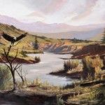 John Darby, Eagle’s Country, oil, 24 x 48.
