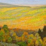Charles Muench | In a Sea of Autumn, oil, 22 x 28.