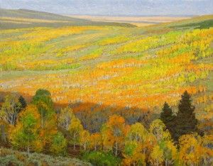 Charles Muench | In a Sea of Autumn, oil, 22 x 28.