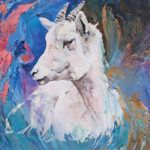 Kathryn Alexander, Coreena’s Goat, acrylic, 24 x 24.