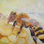 Kathryn Alexander, Pollinator #7, acrylic, 48 x 60.