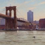 Joe Paquet, Brooklyn with Barrel, oil, 28 x 40.