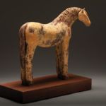 Amy Laugesen, Sand Wash Mustang, ceramic/wood, 17 x 17 x 8.