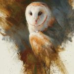 Edward Aldrich, Barn Owl, oil, 16 x 12.
