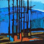 Marshall Noice, Blue Hill Wood, pastel, 15 x 15.