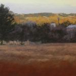 Jeri Salter, Hillside Gold, pastel, 15 x 30.