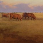 Jeri Salter, Rust and Gold, pastel, 20 x 30.