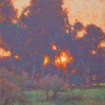 Dan Schultz, Sunset Glow, oil, 10 x 10.