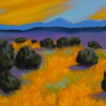 Victoria Taylor-Gore, Sunset Mesa, pastel, 6 x 10.