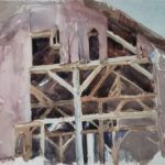 Stephanie Paige Thomson, Barn Bones, watercolor.