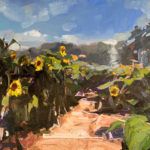 Krystal W. Brown, Where Sunflowers Grow, oil, 12 x 16.