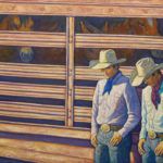 Howard Post, Starched Shirts & Stetsons, oil, 24 x 36.