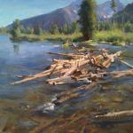 Kyle Ma, Afternoon at String Lake, oil, 20 x 24, Wilcox Gallery.