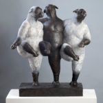 Giuseppe Palumbo, One More Time, bronze, 43 x 38 x 21, Ventana Fine Art.