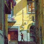 Nancie King Mertz, Alley in Assisi, pastel, 12 x 16.