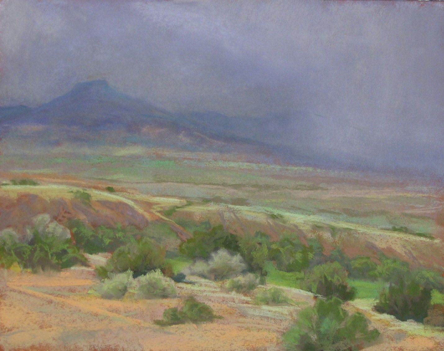 Approaching Rain at Ghost Ranch by Nancy Silvia.