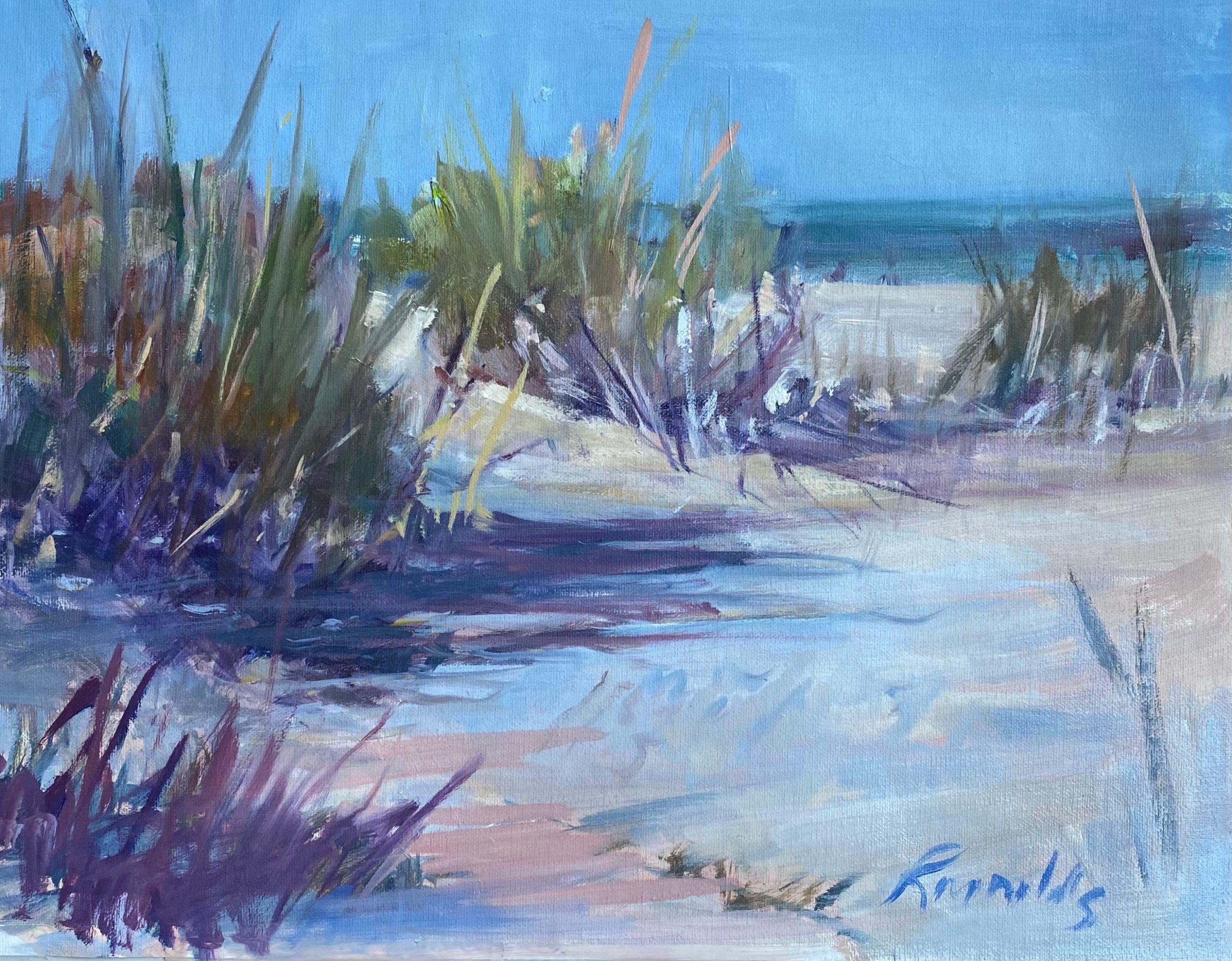 Beach Grasses and Shadows by Sara Jane Reynolds.