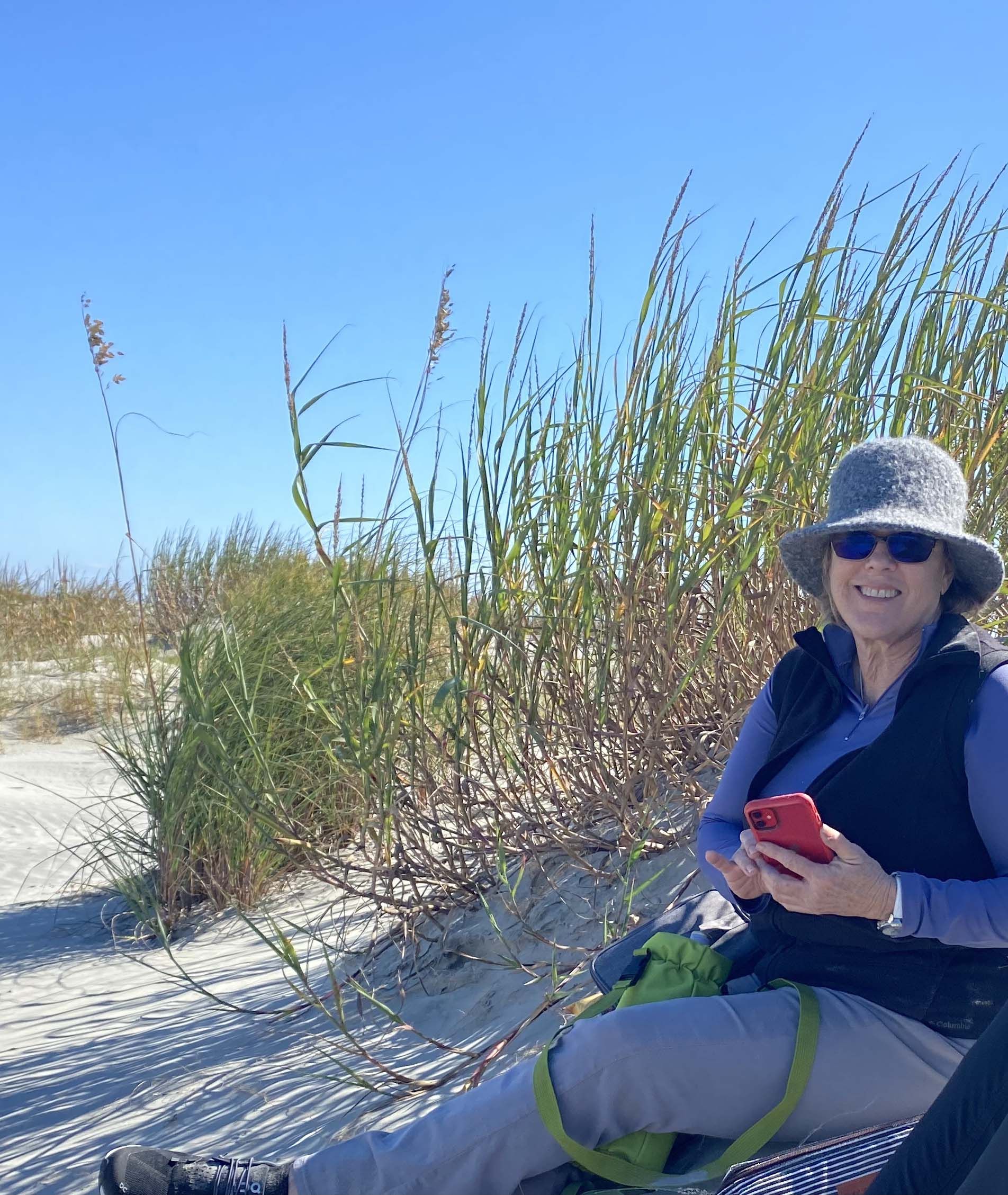 Sara Jane Reynolds on the beach near her South Carolina home.