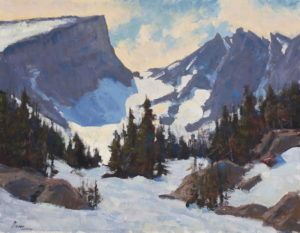 Lorenzo Chavez, Hallett Peak, oil, 14 x 18.