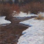 Lorenzo Chavez, Winter Stream, pastel, 20 x 16.