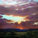 Carolyn C. Bell, Southwest Sunset, acrylic, 12 x 16.