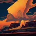 Ed Mell, Canted Cloud, oil, 38 x 52.