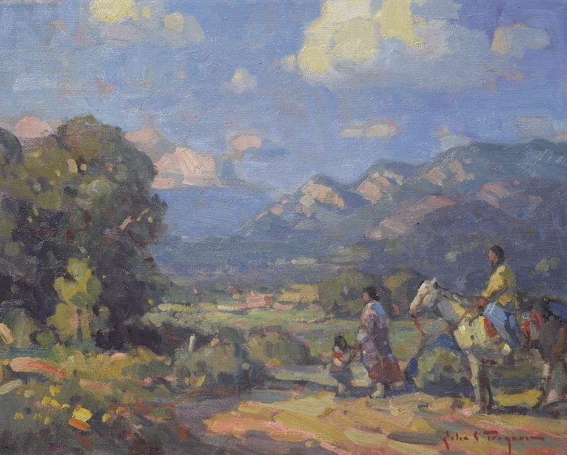 John C. Traynor, Taos Mountains & Valley, oil, 16 x 20.