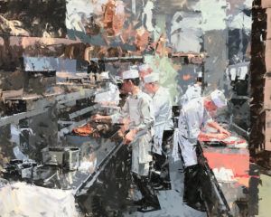 Mark Andrew Bailey, Daniel’s Kitchen, oil, 40 x 50.