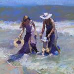 Margaret Dyer, First Day at the Beach, pastel, 18 x 24.