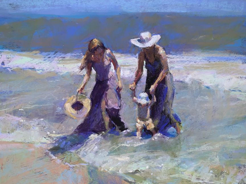 A Walk On The Beach Tea Towel – Painted Peace - the Art of