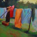 Margaret Dyer, Laundry Day, pastel, 18 x 24.