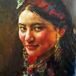 Christopher Zhang OPAM, Tibetan Girl, oil, 16 x 12.