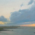 Patrick Okrasinski, Evening at Low Tide, oil, 14 x 20.