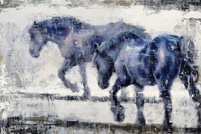 Jerry Markham, Elemental Equine, oil, 30 x 45.