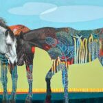 Karen Roehl, Horse of a Different Color, water-based medium, 36 x 48.
