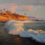 Calvin Liang, Incoming Tide, Laguna Beach, oil, 18 x 24.