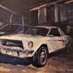 Chris Alvarez, The Mustang Sleeps Tonight, oil, 16 x 20.