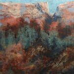 Sue Martin, Erosion 15, oil/cold wax, 20 x 20.