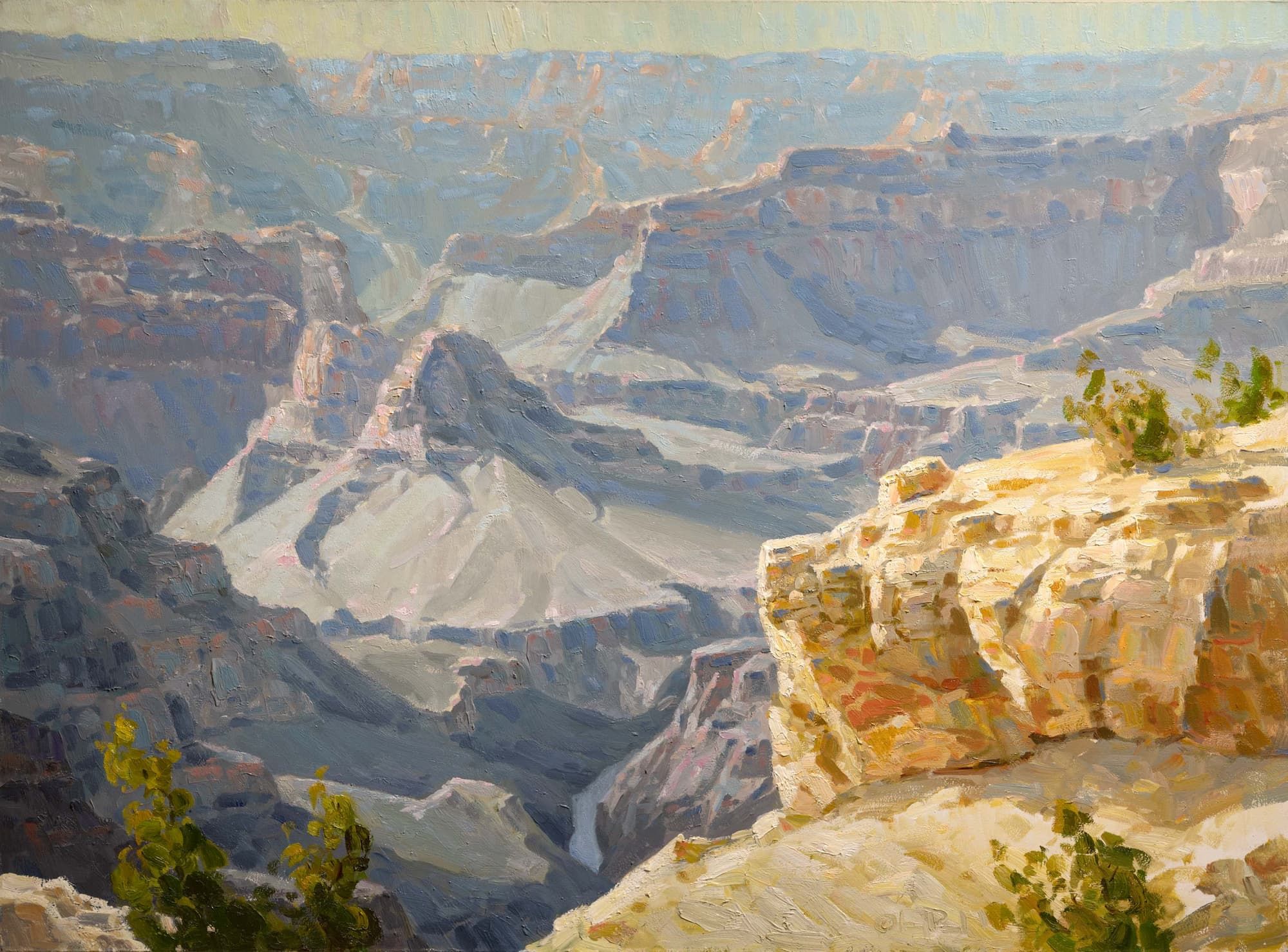 Gregory Packard, Canyon Atmosphere, oil, 36 x 48.
