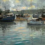 Gregory Packard, Little Working Boats, oil, 16 x 20.