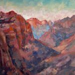 Canyon Overlook, oil on panel, 16 x 12.