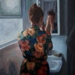 Emmalyn Tringali, Self-Reflection, oil, 46 x 30.