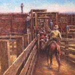 Todd A. Williams, Hyannis Stock Yards, Grant County, oil, 12 x 16.