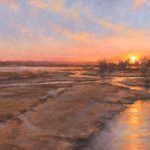 Todd A. Williams, Platte River Drought, 2012, Hall County, oil, 10 x 20.