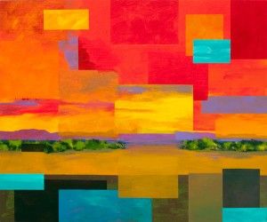 Mark Bowles, Desert Sunset, acrylic, 60 x 72.